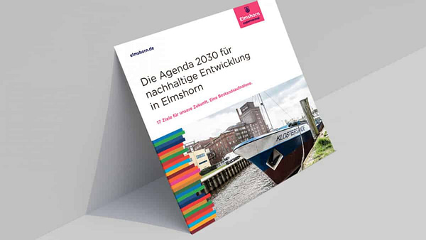 Titels einer Agenda 2030 Broschüre für den die Stadt Elmshorn