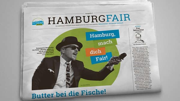 Titel der Kampagen-Zeitung HAMBURG FAIR der Kampagne Hamburg mach dich Fair!